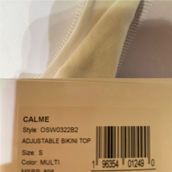 NWT JOHNNY WAS CALME Marble Tie Dye print adjustable bikini top small - Picture 4 of 11